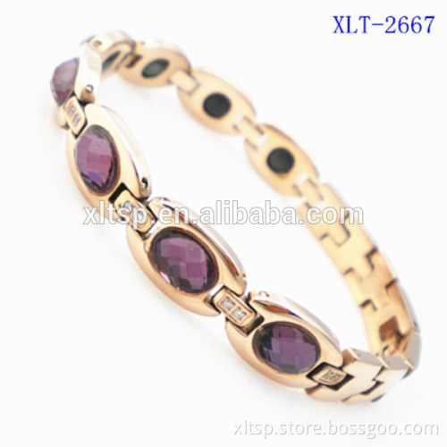 Most popular women bracelet jewelry stainless steel germanium bracelet